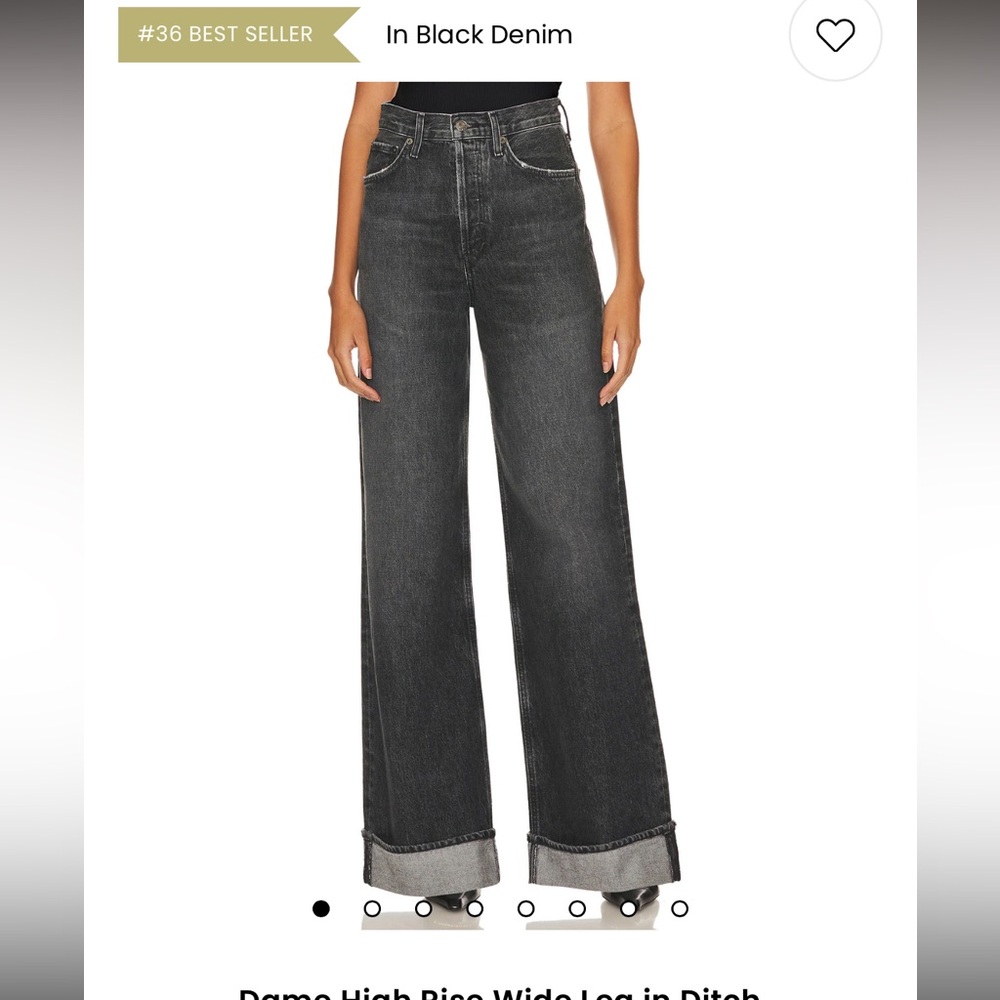 Dame High Rise Wide Leg Jeans